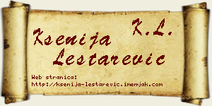 Ksenija Leštarević vizit kartica